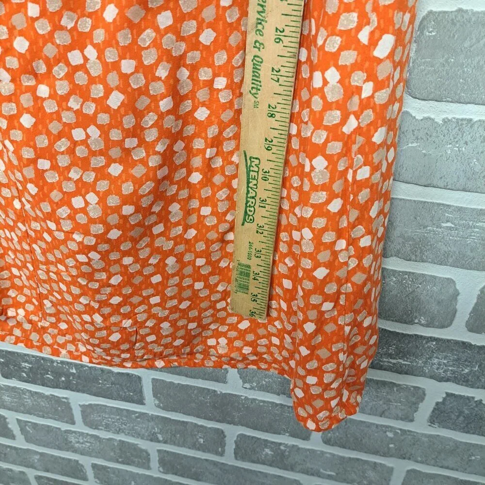 Lane Bryant Confetti Knee Dress Womens Plus Size 16 Orange‎ One Shoulder Ruffle